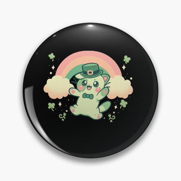 Item preview, Lucky Clover Kitty - St. Patrick's Day Vibes designed and sold by PowerSSales.