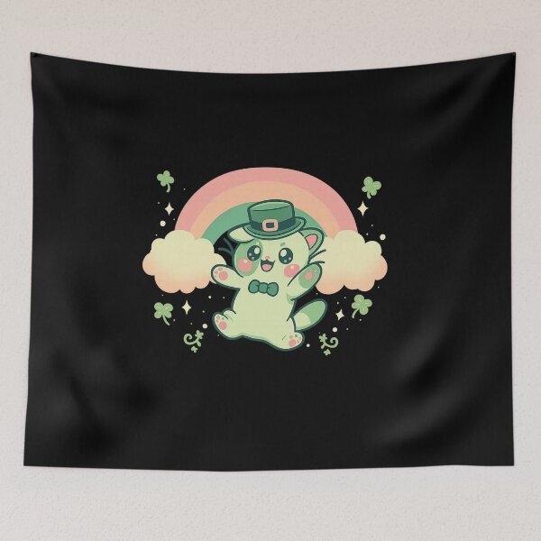 Item preview, Lucky Clover Kitty - St. Patrick's Day Vibes designed and sold by PowerSSales.