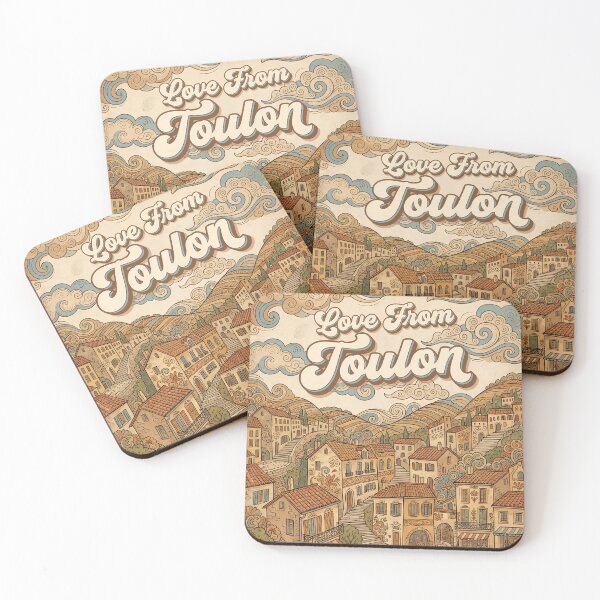 Item preview, Love From Toulon City of France Vintage Art designed and sold by Witty Shirts.