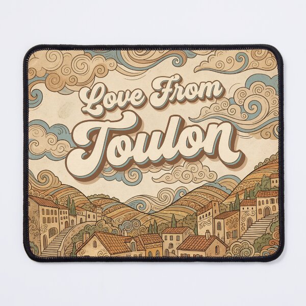 Item preview, Love From Toulon City of France Vintage Art designed and sold by Witty Shirts.