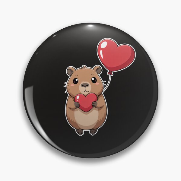 Item preview, Capybara Heart Valentine Love Happy Valentine's Day designed and sold by Clairenity Studio.