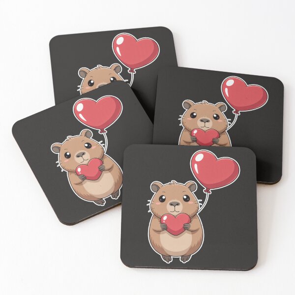 Item preview, Capybara Heart Valentine Love Happy Valentine's Day designed and sold by Clairenity Studio.