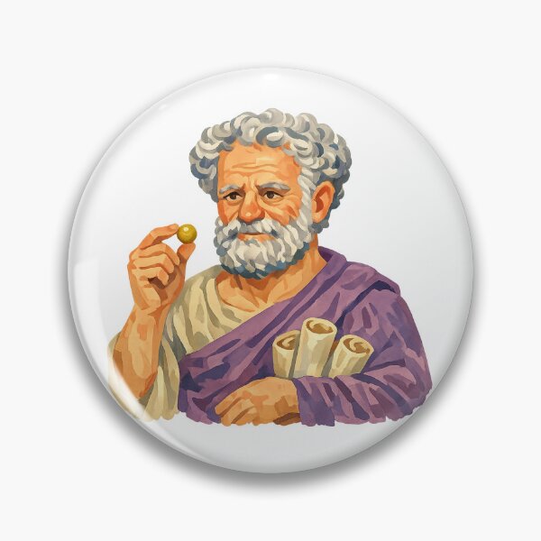 Item preview, Democritus, Pre-Socratic Greek Philosopher, Gouache Poster Paint designed and sold by shadow-bloom.