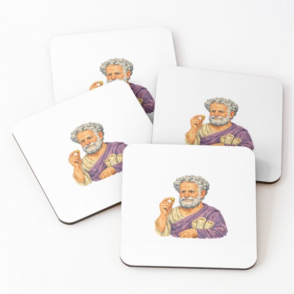 Item preview, Democritus, Pre-Socratic Greek Philosopher, Gouache Poster Paint designed and sold by shadow-bloom.