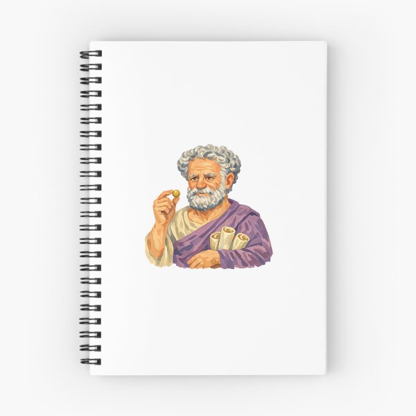 Item preview, Democritus, Pre-Socratic Greek Philosopher, Gouache Poster Paint designed and sold by shadow-bloom.