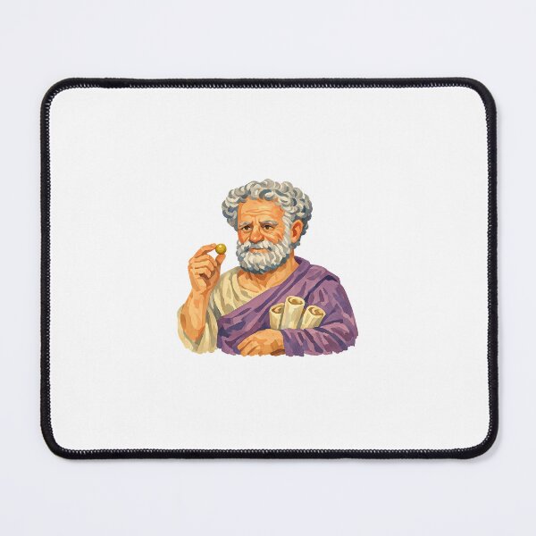 Item preview, Democritus, Pre-Socratic Greek Philosopher, Gouache Poster Paint designed and sold by shadow-bloom.