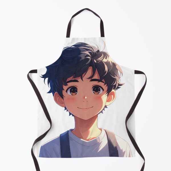 Item preview, Retrato de un chico anime adorable | Ilustración con iluminación suave al estilo japonés designed and sold by mcraft studio.