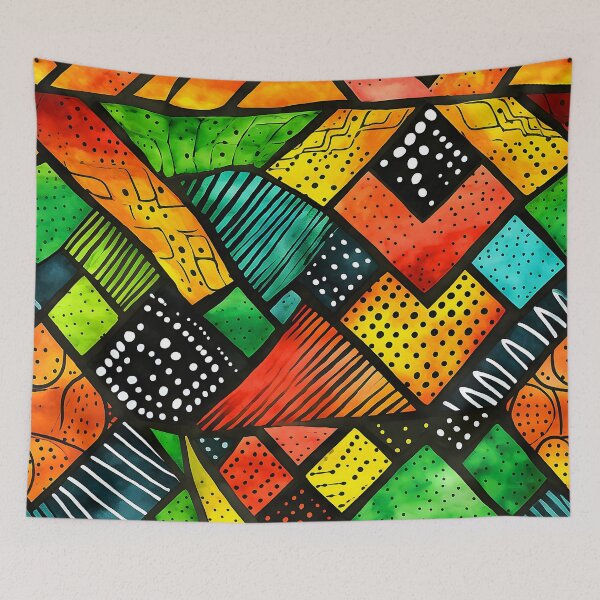 Item preview, Kwanzaa African-American Holiday Colorful Abstract Vibrant Designs  designed and sold by DEC02.