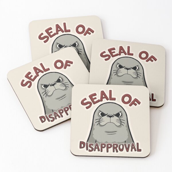 Item preview, Seal of disapproval sticker with angry cartoon designed and sold by Rue Market.