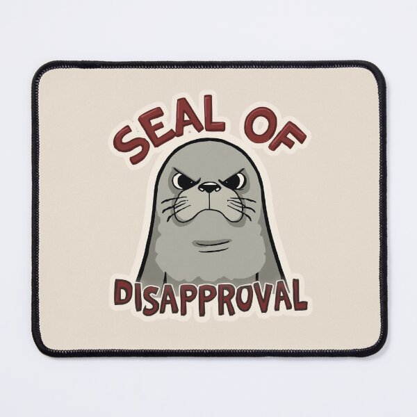 Item preview, Seal of disapproval sticker with angry cartoon designed and sold by Rue Market.