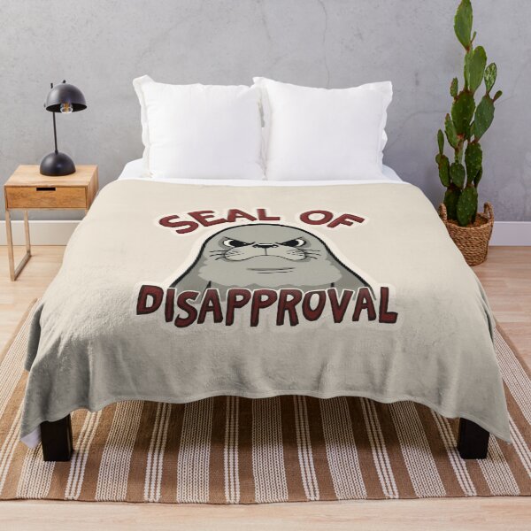 Item preview, Seal of disapproval sticker with angry cartoon designed and sold by Rue Market.