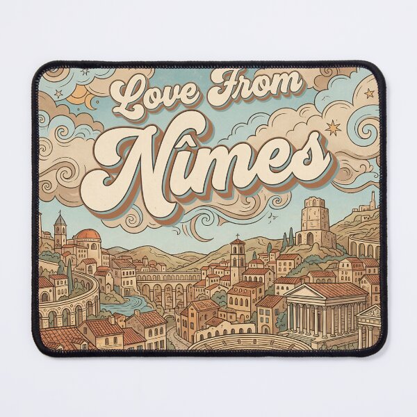 Item preview, Love From Nîmes City of France Vintage Art designed and sold by Witty Shirts.