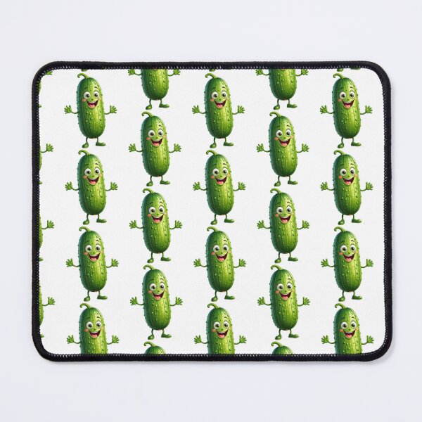 Item preview, Smiling Cucumber Cartoon Character with Open Arms designed and sold by mcraft studio.