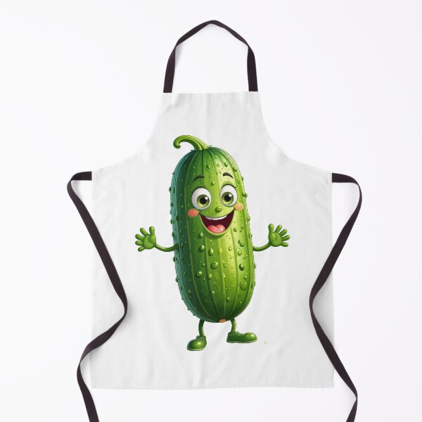 Item preview, Smiling Cucumber Cartoon Character with Open Arms designed and sold by mcraft studio.