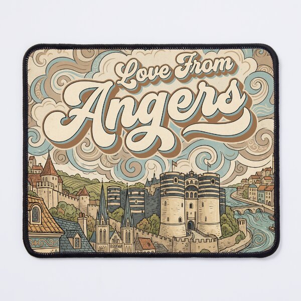 Item preview, Love From Angers City of France Vintage Art designed and sold by Witty Shirts.