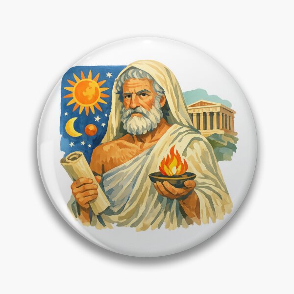 Item preview, Anaxagoras, Pre-Socratic Greek Philosopher, Gouache Poster Paint designed and sold by shadow-bloom.