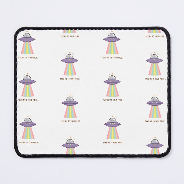 Item preview, Take Me to Your Pride – Funny Rainbow UFO Sticker – Cute LGBTQ Alien Art for Laptop or Gift designed and sold by Pride_Prints.