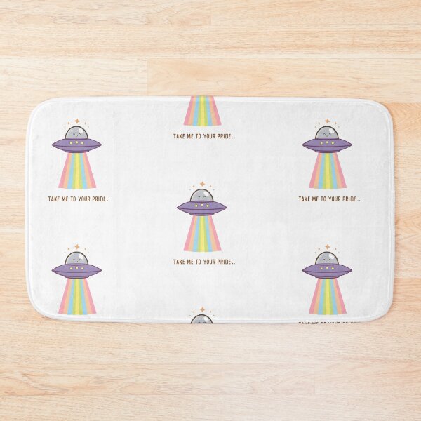 Item preview, Take Me to Your Pride – Funny Rainbow UFO Sticker – Cute LGBTQ Alien Art for Laptop or Gift designed and sold by Pride_Prints.