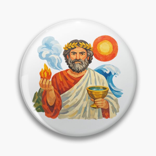 Item preview, Empedocles, Pre-Socratic Greek Philosopher, Gouache Poster Paint designed and sold by shadow-bloom.
