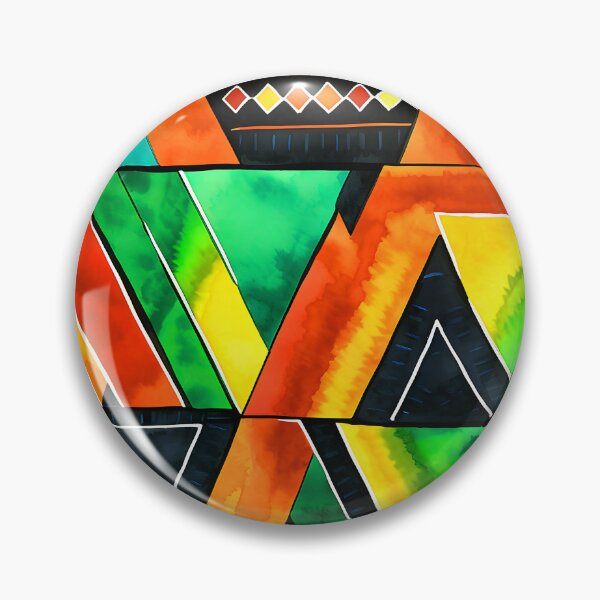 Artikelvorschau, Kwanzaa Afrikanisch inspiriertes geometrisches Muster in Rot, Grün und Schwarz entworfen und verkauft von DEC02.