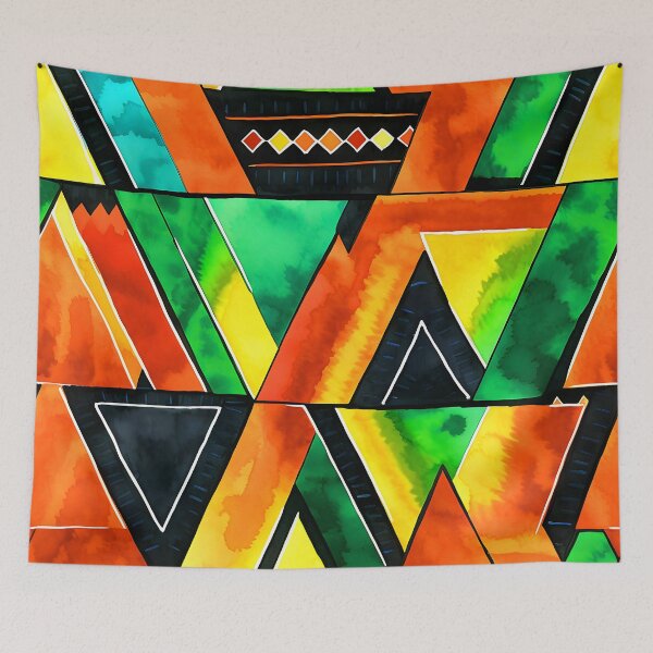 Item preview, Kwanzaa African-Inspired Red, Green, Black Geometric Pattern designed and sold by DEC02.