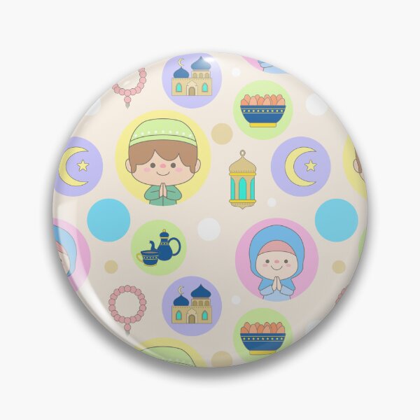 Item preview, Seamless Background Ramadan Pattern with Cute Muslim Kids Mosque Lantern and Iftar designed and sold by nuchz.