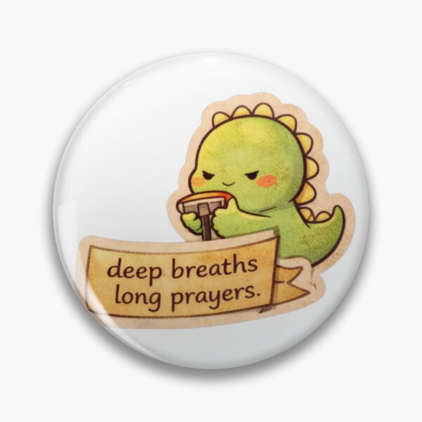Item preview, Deep Breaths Long Prayers Sticker – Gentle Christian Faith Art designed and sold by Tiny Being Studio.