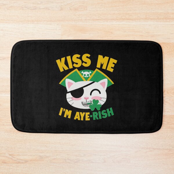 Item preview, Kiss Me I'm Aye-Rish - Pirate Kitty designed and sold by PowerSSales.