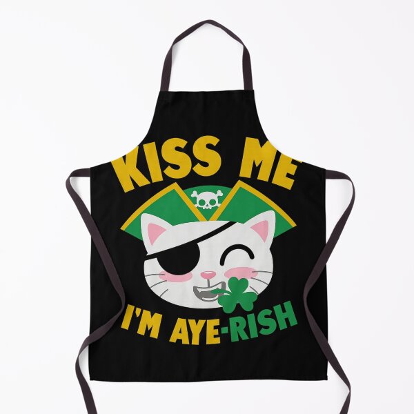 Item preview, Kiss Me I'm Aye-Rish - Pirate Kitty designed and sold by PowerSSales.