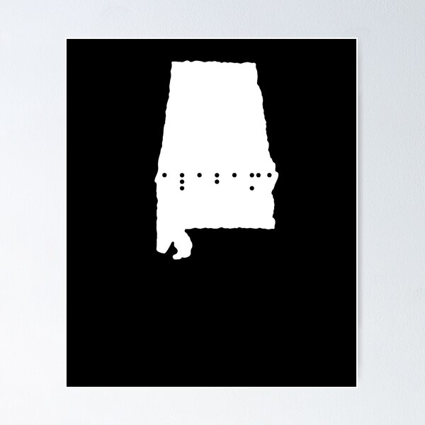 Item preview, ALABAMA State Shape Braille Shirt designed and sold by brizodesign.