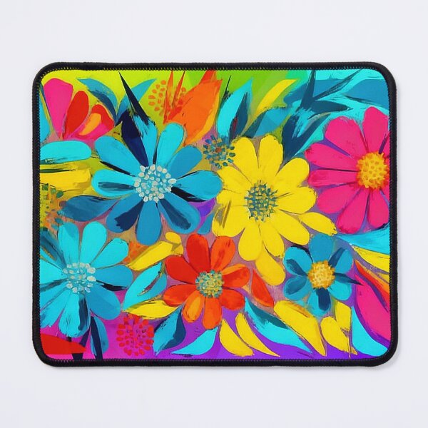 Item preview, Chromatic Neon Abstract Flowers designed and sold by KiwiArtistDK.