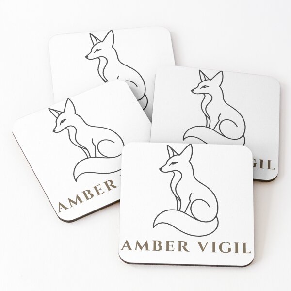 Item preview, Amber Vigil | Minimalist Fox Line Art Heritage Series designed and sold by tineldesign.