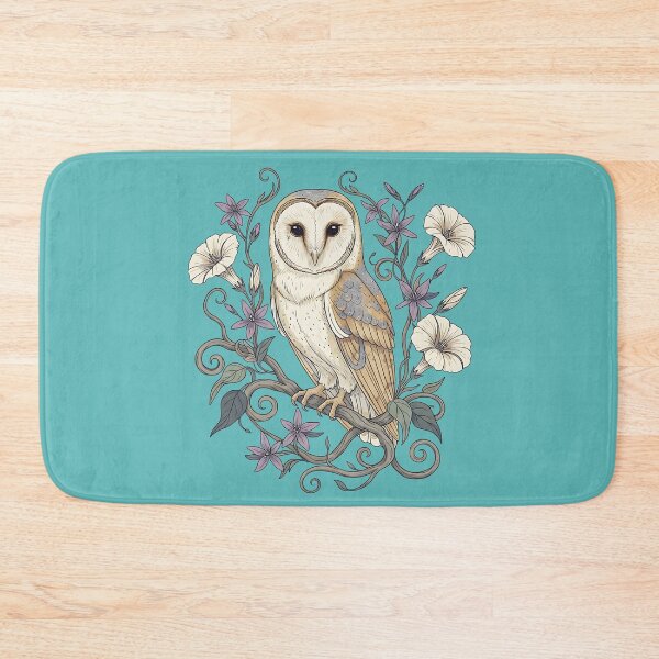 Item preview, Vintage Barn Owl Moonflower Night Botanical Art designed and sold by BirdsnStuff.
