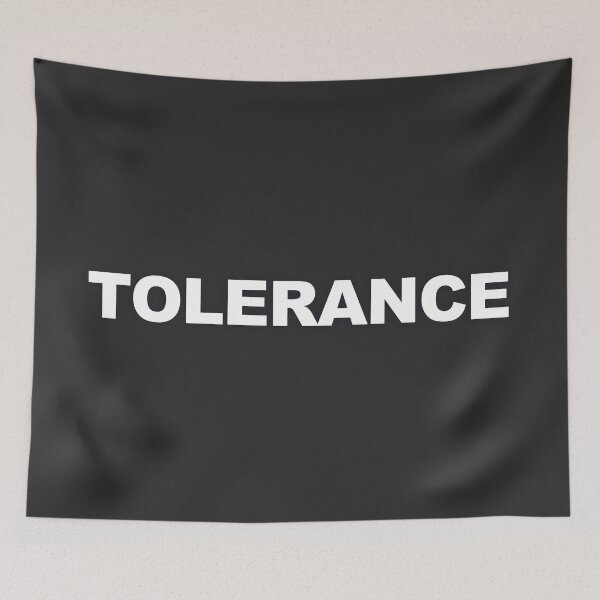 Item preview, TOLERANCE — White Minimal Bold Type Statement designed and sold by WORDPAUSE.