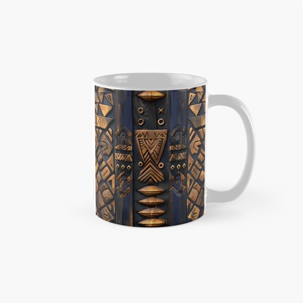 Item preview, African Designs Golden-Bronze Hues On Blue-Black designed and sold by DEC02.