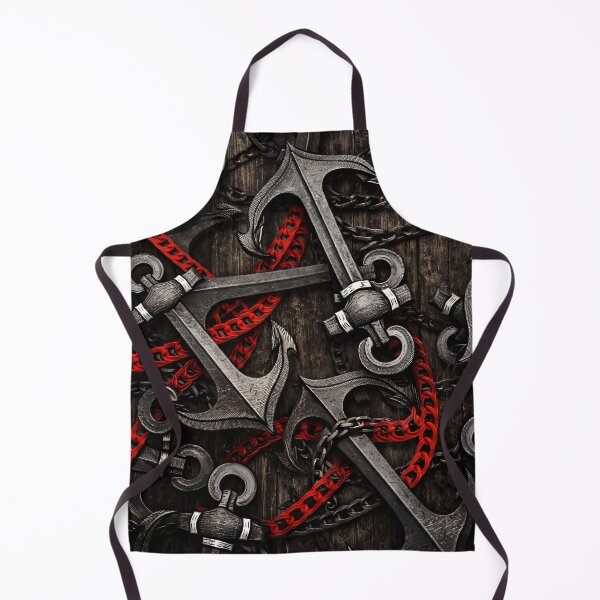 Item preview, Red Chain Anchors designed and sold by Kaleidoscope Print.