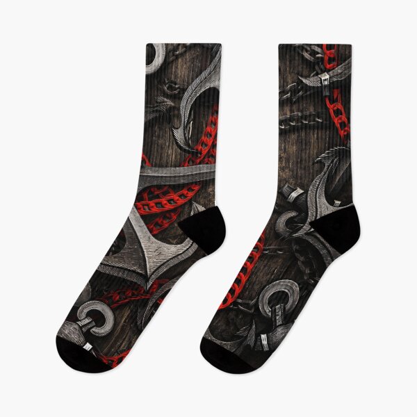 Item preview, Red Chain Anchors designed and sold by Kaleidoscope Print.