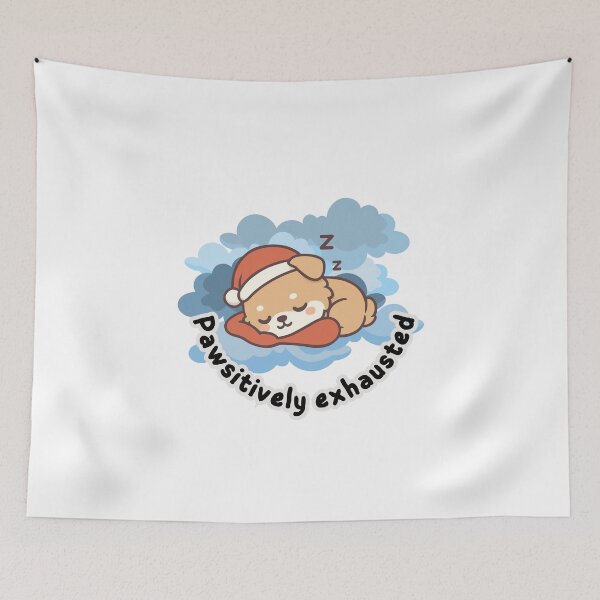 Item preview, Cute Sleeping Puppy – Pawsitively Exhausted Graphic designed and sold by Joy & Art .