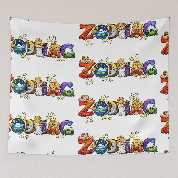 Item preview, The Zodiac Logo Text Collection Cartoon designed and sold by Arte Cartoon From TagTeam Group.