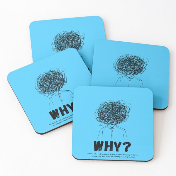 Item preview, Why? Mental Health Scribble Art – Hidden Anxiety & Stress designed and sold by designRshop999.