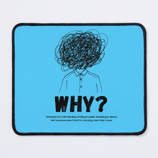 Item preview, Why? Mental Health Scribble Art – Hidden Anxiety & Stress designed and sold by designRshop999.