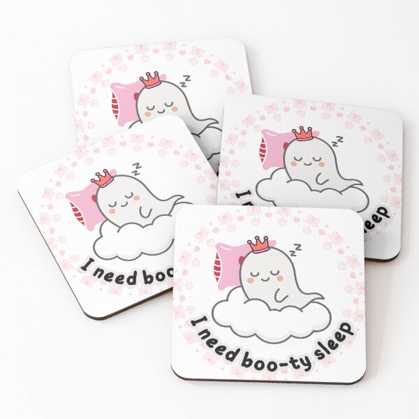Item preview, Cute Sleeping Ghost – I Need Boo-ty Sleep Graphic designed and sold by Joy & Art .