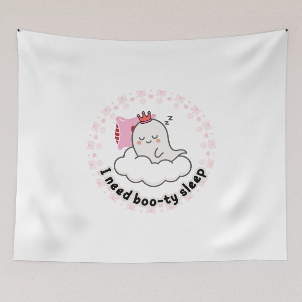 Item preview, Cute Sleeping Ghost – I Need Boo-ty Sleep Graphic designed and sold by Joy & Art .
