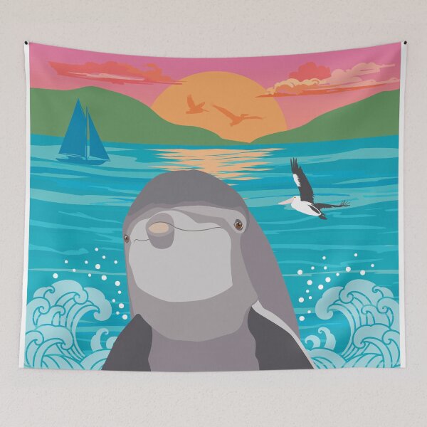 Item preview, Dolphin Australian Marine Animal Selfie designed and sold by blueidesign.