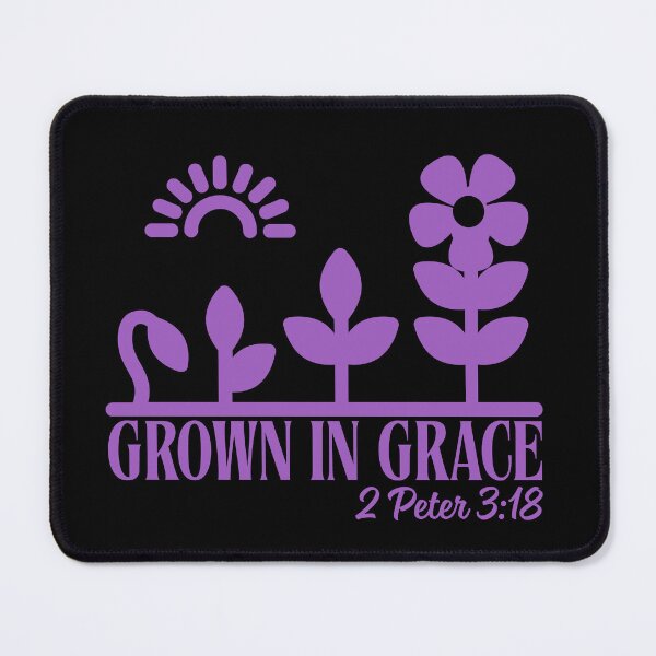 Item preview, Grow in Grace – 2 Peter 3:18 - Purple Typography Design designed and sold by MoriaStore.
