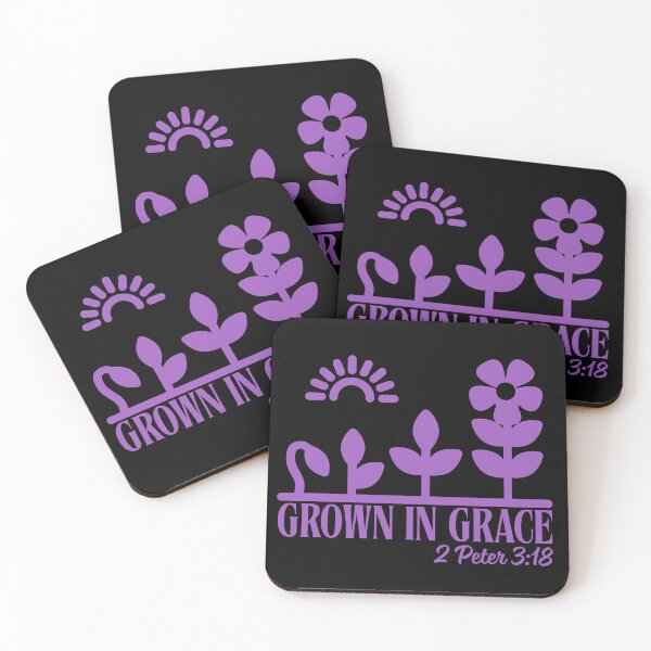 Item preview, Grow in Grace – 2 Peter 3:18 - Purple Typography Design designed and sold by MoriaStore.