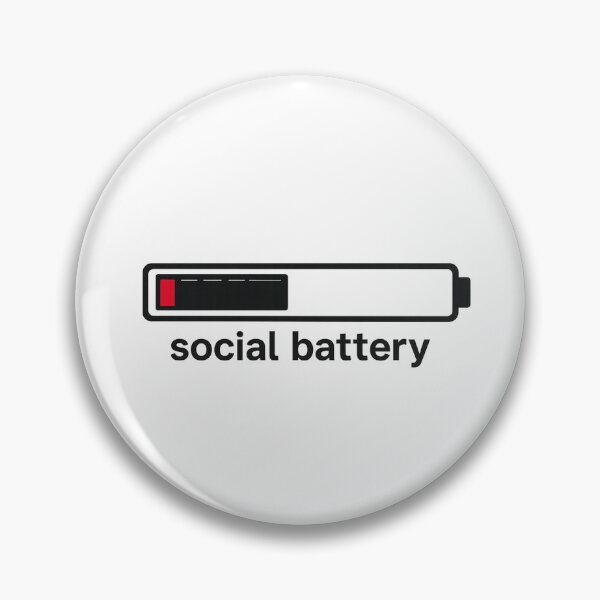 Item preview, Social Battery Low designed and sold by Parasocial Pariah.