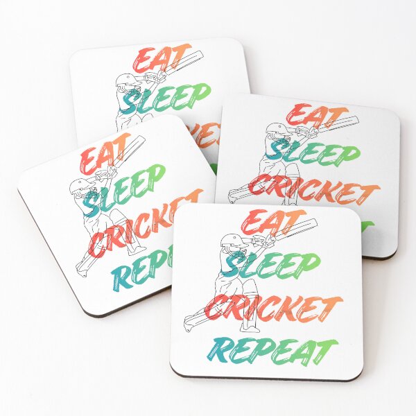 Item preview, Eat Sleep Cricket Repeat Funny Cricket Lover Quote designed and sold by StreetVibe-IND.