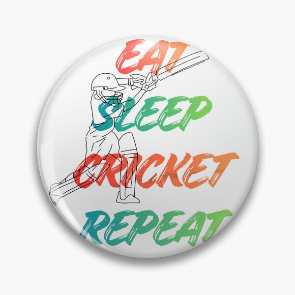 Item preview, Eat Sleep Cricket Repeat Funny Cricket Lover Quote designed and sold by StreetVibe-IND.