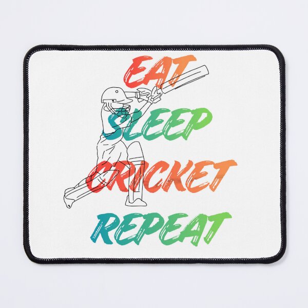 Item preview, Eat Sleep Cricket Repeat Funny Cricket Lover Quote designed and sold by StreetVibe-IND.